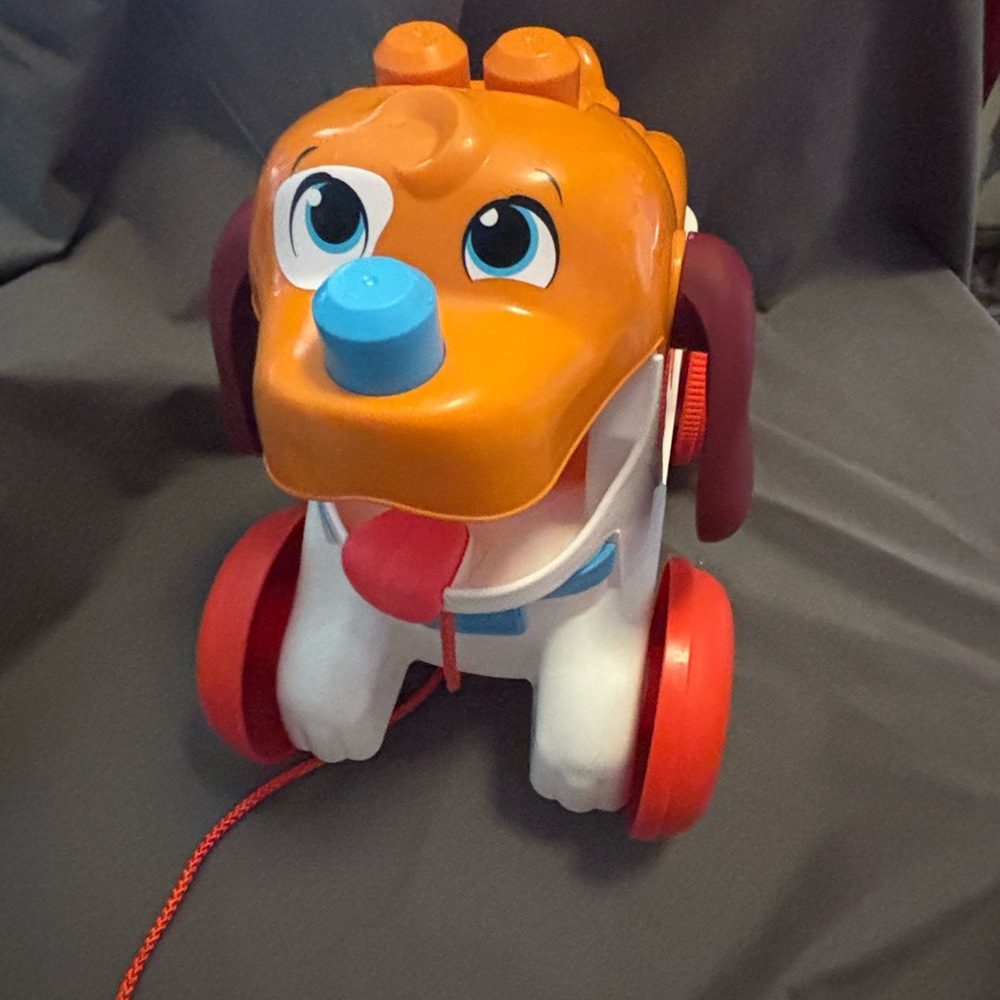 Mega block preschool dog wagon